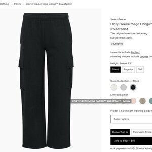 Aritzia Cozy Fleece Mega Cargo™ Sweatpant -S